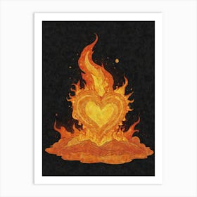 Heart Of Fire 55 Art Print