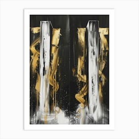 Gold And Black 70 Art Print