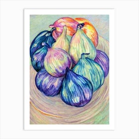 Shallots Fauvist vegetable Art Print