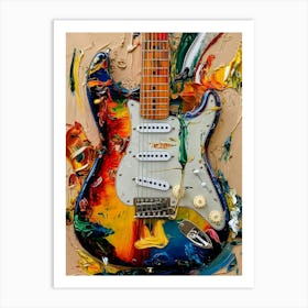 Guitar Painting Art Print