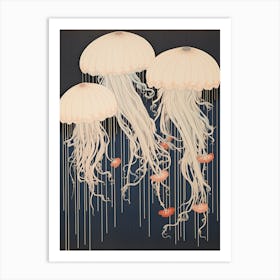 Comb Jellyfish Traditional Japanese Illustration 1 Art Print