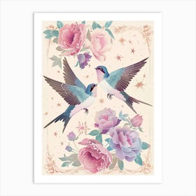 Birds And Flowers Art Print