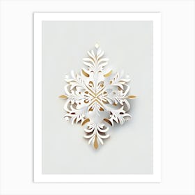 Delicate, Snowflakes, Marker Art 3 Art Print