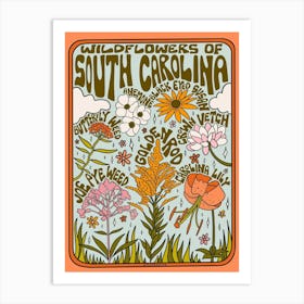 South Carolina Wildflowers Art Print