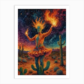 Fire Dancer Art Print