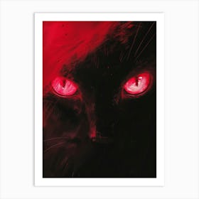 Red Eyes Of A Cat Art Print