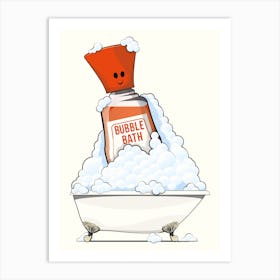 Bubble Bath In The Bath Art Print