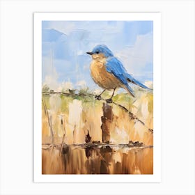 Bird Painting Bluebird 3 Art Print