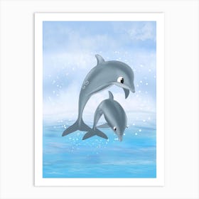 Dolphins Art Print