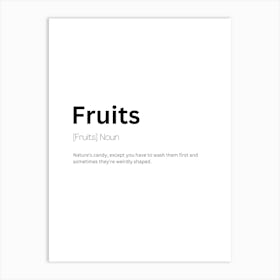 Fruits Definition Meaning Art Print