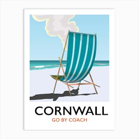 Cornwall Go By Coach Art Print