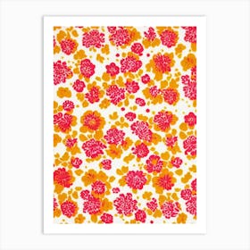 Lysimachia Floral Print Retro Pattern Flower Art Print