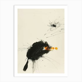 'Black And Orange' 7 Art Print