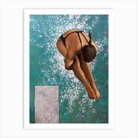 High Diver From Above Art Print