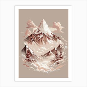 Mountains In The Clouds Art Print