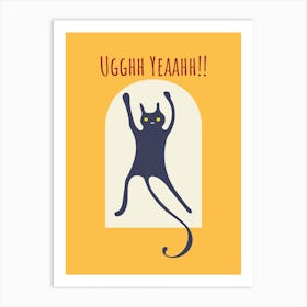 Funny Cat Celebrate Art Print