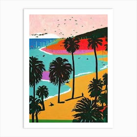 Cable Beach, Australia Hockney Style Art Print