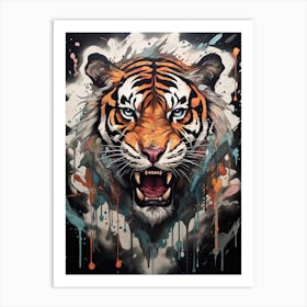 Tiger Art In Symbolism Style 1 Art Print