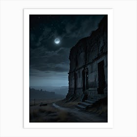 Ruins At Night Art Print