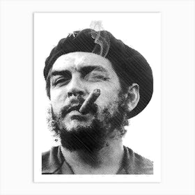 Che Guevara in Line Illustration Art Print