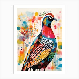 Bird Painting Collage Pheasant 4 Art Print