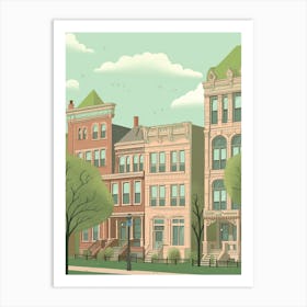 Chicago United States Travel Illustration 1 Art Print