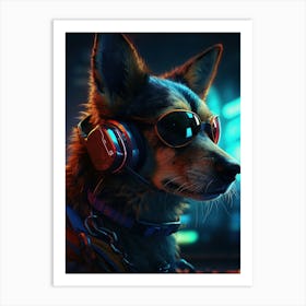 Cyberpunk Dog 9 Art Print