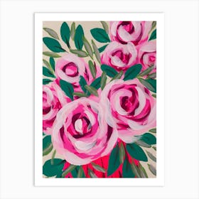 Pink Roses 16 Art Print