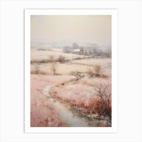 Dreamy Winter Painting Cotswolds United Kingdom 1 Art Print