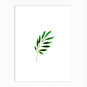 Green Painted Plant Art Print