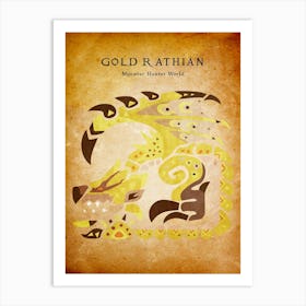 Gold Rathian Vintage Art Print