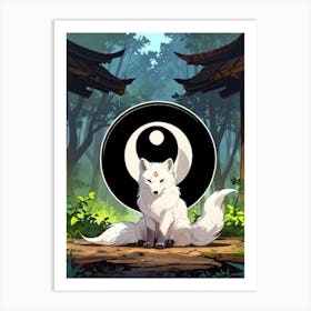 White Fox Art Print