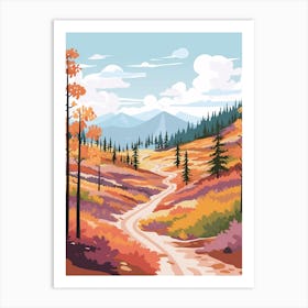 Kungsleden Sweden 2 Hike Illustration Art Print