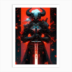 Horned Warrior 1 Art Print