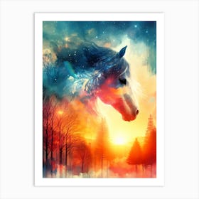 Creative Horse Beauty Illustration Nr 50 Art Print