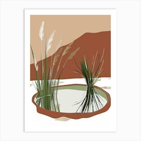 Pond In The Desert Art Print