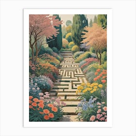 Garden Path Maze no3 Poster