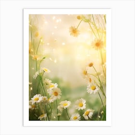 Daisy Flower Background Art Print