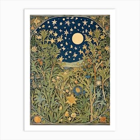 Moonlight In The Garden Art Print