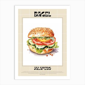 Jalapeno Bagel 3 Art Print