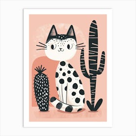 Cactus Cat 5 Art Print