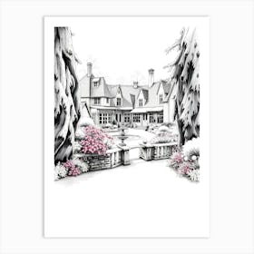 Drawing Of A House Art Print