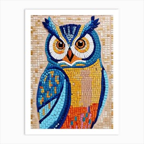 Mosaic Owl Art Print