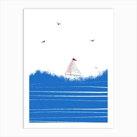 Sailing In The Sea Art Print