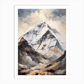 Mount Everest Nepal Tibet 2 Mountain Painting Art Print