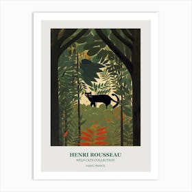 Henri Rousseau  Style Wild Cats Collection Botanical Art Print