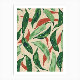 Peas In A Pod Abstract Pattern 1 Art Print