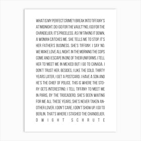 My Perfect Crime By Dwight Schrute The Office Art Print