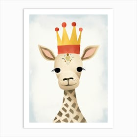 Little Giraffe 2 Wearing A Crown Art Print