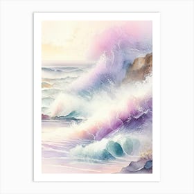 Crashing Waves Landscapes Waterscape Gouache 3 Art Print